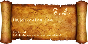 Hajdukovics Lea névjegykártya